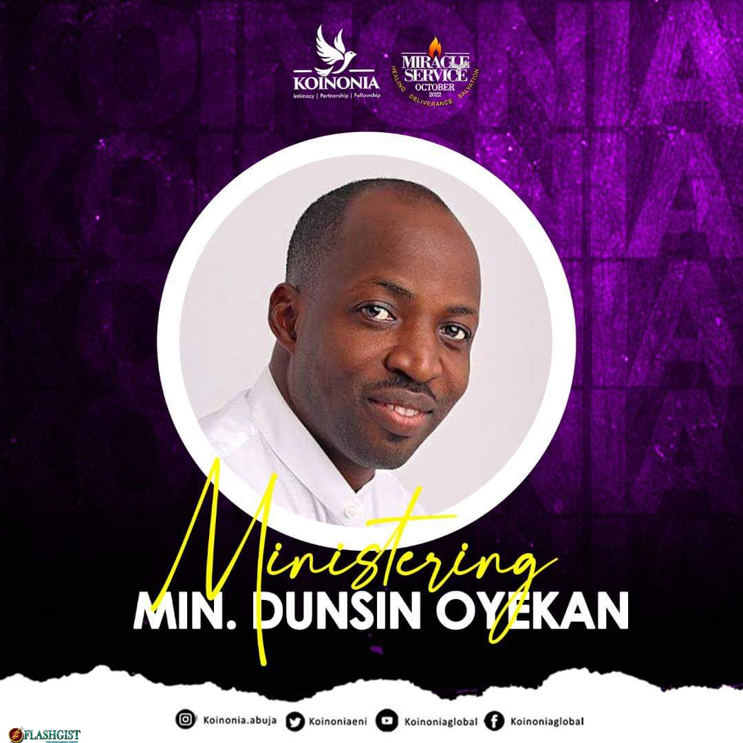 Min. Dunsin Oyekan LIVE ministration at Koinonia Abuja October 2022 miracle service